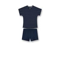 Sanetta Mädchen Schlafanzug Set - kurz, Kinder, 2-tlg., Punkte, 128-176 Pyjamahosen für Mädchen blau Mädchen 