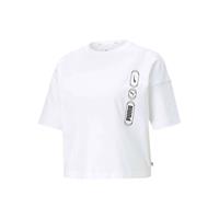 Puma Damen T-Shirt - Rebel Fashion Tee, Crop-Top, Rundhals, Kurzarm, uni Unterhemden weiß Damen 