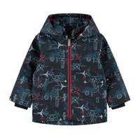 Vliegtuigenprint Lente Jas Heren Blauw