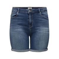 ONLY CARMAKOMA high waist short CARLAOLA donkerblauw denim