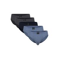 GÖTZBURG Herren Briefs 5er Pack - Single Jersey, Unterwäsche Set, Cotton Stretch Slips blau/grau Herren 