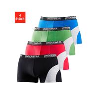 AUTHENTIC UNDERWEAR Boxershort voor heren met een contrastkleurige inzet (set, 4 stuks)