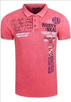 Rusty Neal Poloshirt voor heren met korte mouw | Koraal Roze | Italian-Style.nl, 