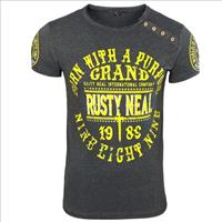 Rusty Neal T-shirt heren | Korte mouw | Antraciet |  | Italian-Style.nl, 