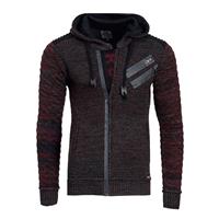 RUSTY NEAL Strickjacke Strickjacken weinrot Herren 