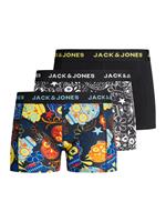Jack & jones Jongens 3-pack Sugar Skull Print Boxershort Heren Zwart