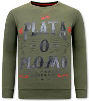 Local Fanatic Trui met print plata o plomo