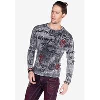 CIPO & BAXX Sweatshirt Sweatshirts anthrazit/rot Herren 