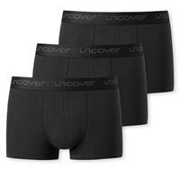 Schiesser Boxershorts Uncover Function zwart 3-pack