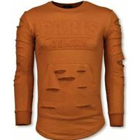 Justing 3d stamp paris trui damaged sweater