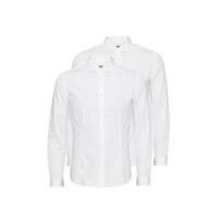 JACK & JONES PREMIUM overhemd (set van 2) wit