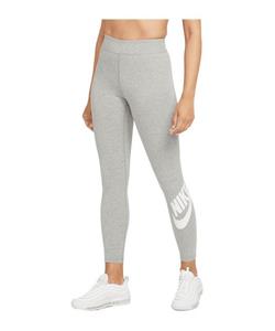 Nike Sportswear Essential Legging met hoge taille en logo voor dames - Grijs