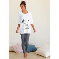 Peanuts Pyjama met legging en casual shirt met snoopy-print (2-delig, 1 stuk)