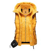 Marikoo dames gewatteerd vest – Taisaa, licht met capuchon & snackvak