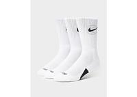Nike Everyday Crew Basketbalsokken (3 paar) - Wit