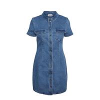 Noisy May blusenkleid joy Blusenkleider blue denim Damen 