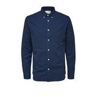Selected Homme hemd slhregrick Langarmhemden blau Herren 