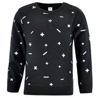 Puma Ess Big Logo Crew kinder sweater zwart