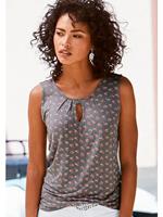 Lascana Shirttop Met kleine cut-out bij de hals (Set van 2)