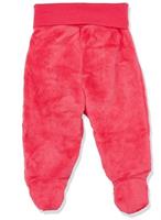 Playshoes Schnizler babybroekje met voetjes fleece uni fuchsia