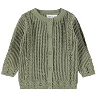 name it Gebreid vest Nbffilone Deep Lichen Green