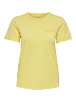 Only T-Shirt, uni, Rundhals, Kurzarm, für Damen, sunshine