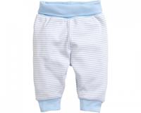 Schnizler babybroek Interlock wit/blauw