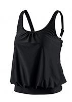 BECO tankini blouse top | C-cup | borst support | soft cups | zwart |**