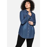 Sheego Jeansbluse Langarmblusen blue denim Damen 