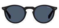 POLAROID PLD 2086/S | Herren-Sonnenbrille | Rund | Fassung: Kunststoff Schwarz | Glasfarbe: Grün / Blau