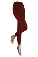 Sarlini Lange dames legging van katoen Burgundy