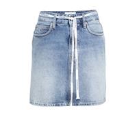 Rock High Rise Mini Sweatröcke blau Damen 