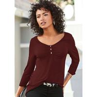 Vivance 3/4-Arm-Shirt Langarmshirts beere Damen 