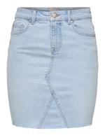 Only Rock, Jeans, hoher Baumwollanteil, uni, für Damen, hellblau