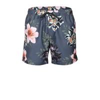 Brunotti zwemshort Crun met bloemen grijs/roze/oranje