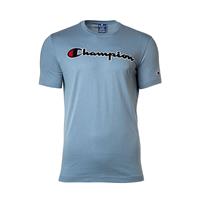 Herren T-Shirt - Crew Neck, Rundhals, Cotton, großes Logo, einfarbig Unterhemden blau Herren 