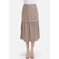 Faltenrock in Midi-Länge Faltenröcke beige Damen 