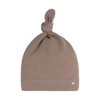 Baby's Only Knoopmutsje Pure - Mokka - 0-3 mnd - 100% ecologisch katoen