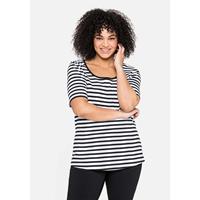 Sheego T-Shirt T-Shirts schwarz/weiß Damen 