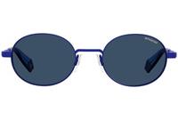 Polaroid Sonnenbrille 6066/s Unisex Kat. 3 Rund Edelstahl Blau