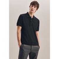 Seidensticker Polo-Shirt Kragen Regular   Uni Poloshirts schwarz Herren 