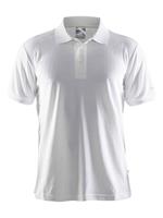 Craft Classic Polo Pique Jersey korte mouwen Heren wit Maat S