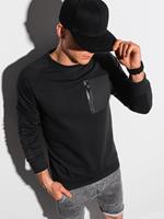 Ombre Sweater heren effen | klassiek | Basic | Zwart | Italian-Style.nl, 