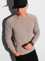 Ombre Sweater heren effen | klassiek | Basic | Bruin | Italian-Style.nl, 