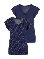 Lascana Shirttop, (set van 2), met vleermuismouwtjes