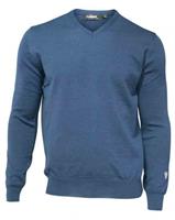 Ivanhoe of Sweden - Cashwool V-Neck Male - Merinotrui, blauw