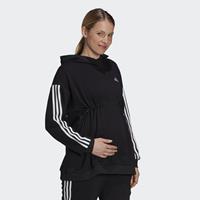 adidas Essentials Cotton 3-Streifen Hoodie - Umstandsmode Schwarz