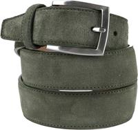 Suitable Leren Riem Suede Groen