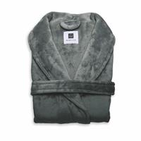 Zo! Home Flanel Fleece Badjas Cara - dark grey