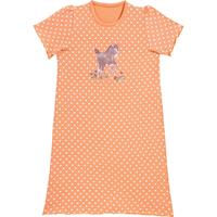 Kinder-Nachthemd Single-Jersey apricot/weiß Mädchen 
